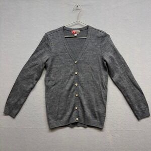 Chick-fil-A Employee Uniform Cardigan Sweater Gray Women's Small OOBE TS535